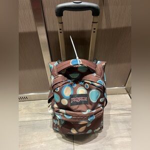 Jansport Brown Polka Dot carry on